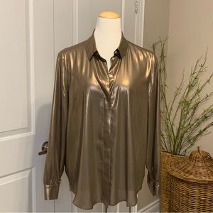 Set gold/bronze lame blouse